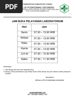 8.1.1.2 Jam Buka Pelayanan Lab