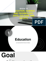 Education, Science and Technology, Arts, Culture and Sports: Article 14