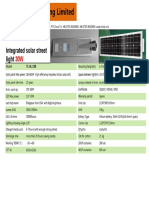 Integrated Solar Street Light 30W with High Efficiency LED