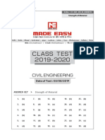 Class Test 2019-2020: Civil Engineering