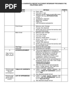 Narrative Report Format For SIPP 2019