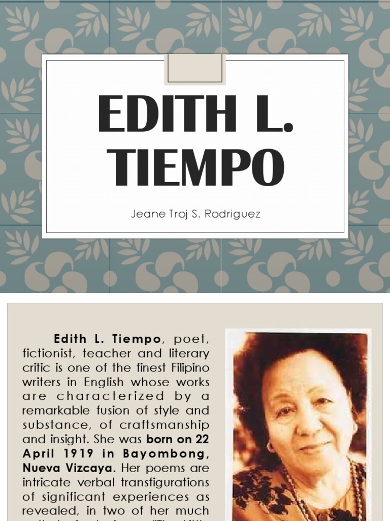 Edith L. Tiempo: Life and Works | PDF