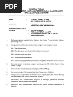 Senarai Tugas Penolong Ketua Jajahan (Pembangunan Masyarakat) Bahagian Pembangunan