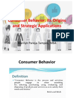 Chapter 1 Consumer Behavior Origins and Strategic Applications