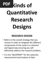 Kinds of Quantitative Research Designs