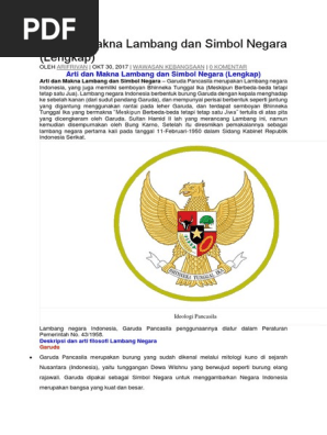 Arti Dan Makna Lambang Dan Simbol Negara