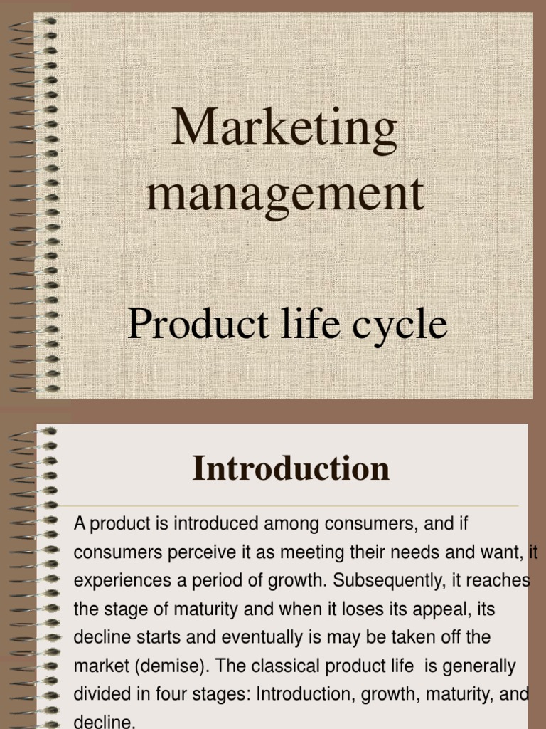 Marketing Management: Product Life Cycle | PDF | Sales | Marketing