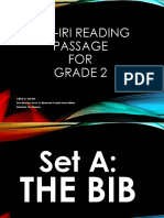 Grade 2 Reading Passage Phil-IRI Assessment