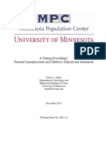 Is Timing Everything? Parental Unemployment and Children's Educational Attainment