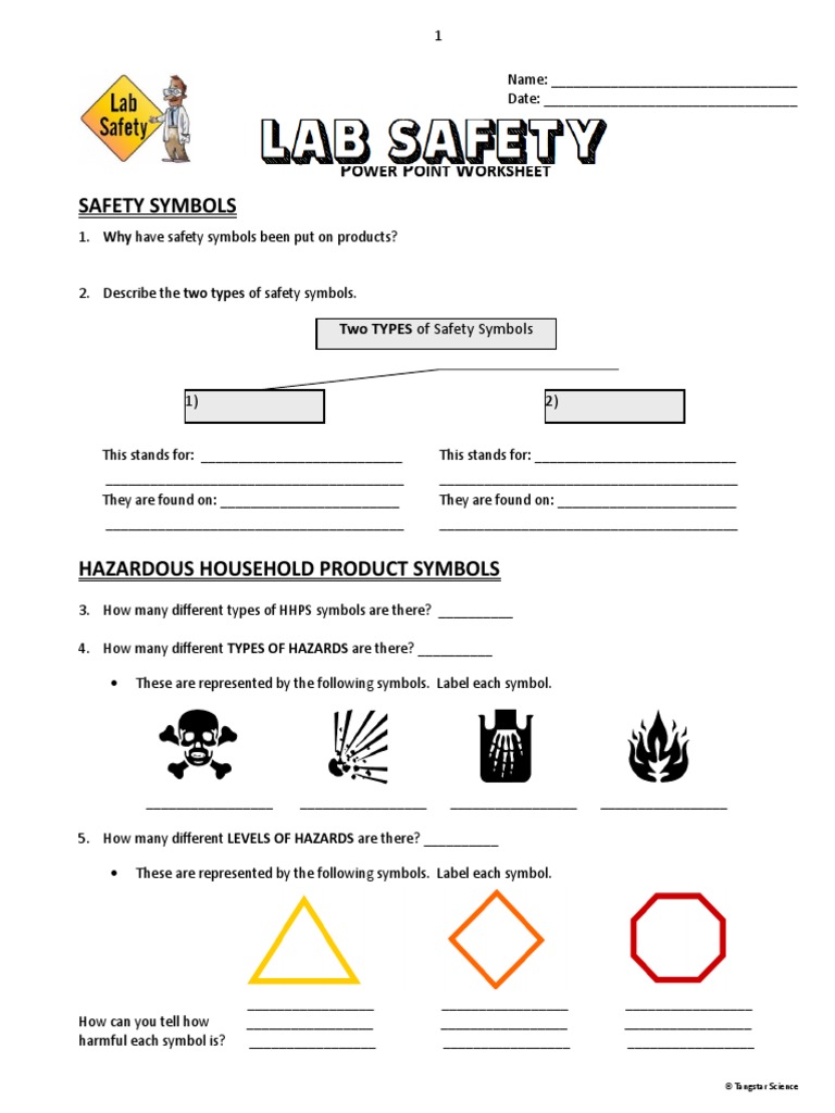 15 - Lab Safety - PowerPoint Worksheet | Nature | Free 30-day Trial ...