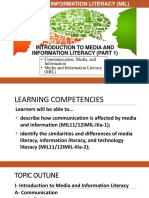 Introduction To Media and Information Literacy (Part 1)