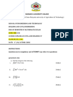 SEB 1245 Civil Engineering Mathematics