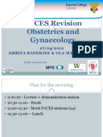 PACES Revision Obstetrics and Gynaecology: 27/04/2012 Amrita Banerjee & Ola Markiewicz