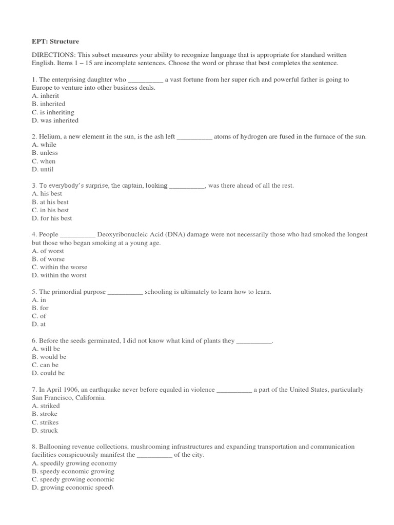 Ept structure pdf