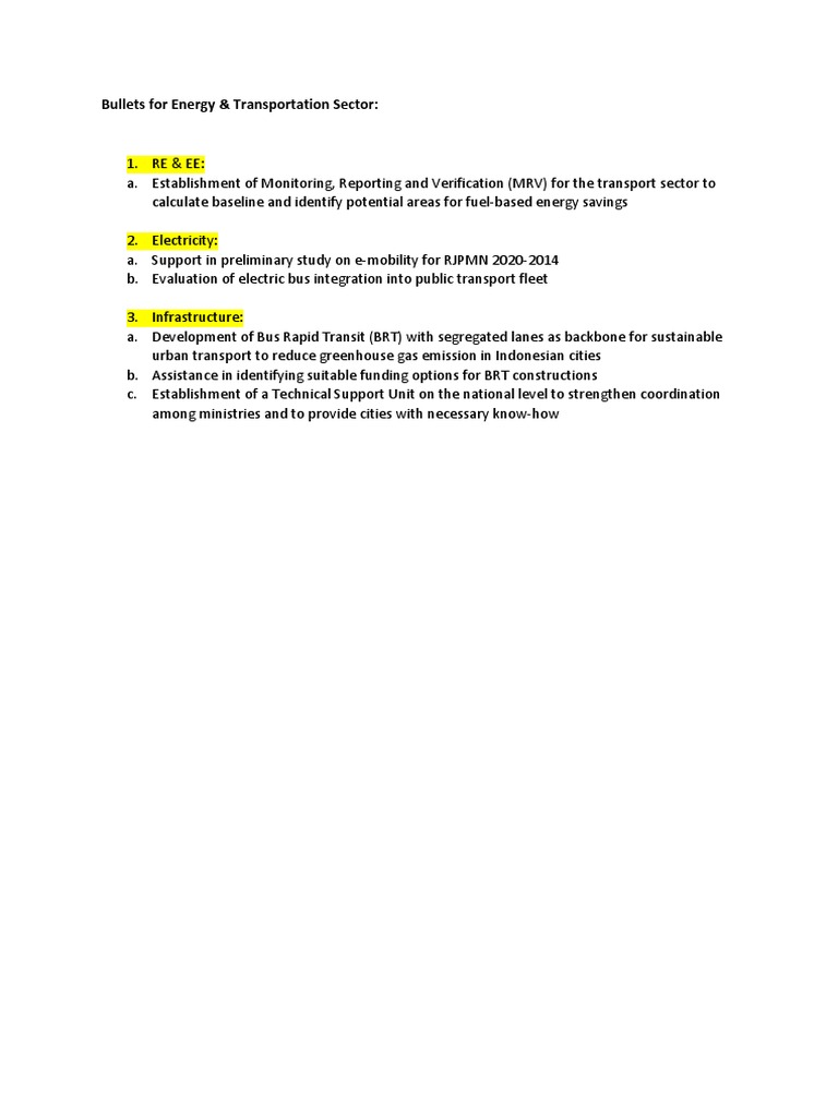 Energy & Transport Sector Initiatives | PDF | Business | Computers