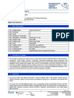 Syllabus Signal and System II