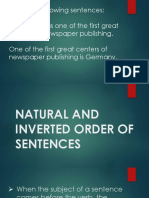 Natural and Inverted Order of Sentences