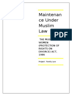 138542608 Maintenance Muslim Law Project