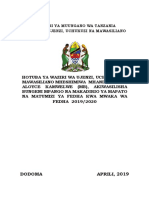 Hotuba Ya Waziri Wa Ujenzi, Uchukuzi Na Mawasiliano Mheshimiwa Mhandisi Isack Aloyce Kamwelwe (Mb), Akiwasilisha Bungeni Mpango Na Makadirio Ya Mapato Na Matumizi Ya Fedha Kwa Mwaka Wa Fedha 2019_2020