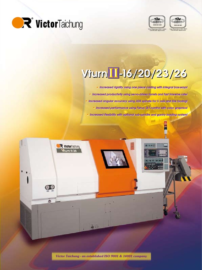 Victor Taichung Vturn II Lathes Overview | PDF | Electric Motor
