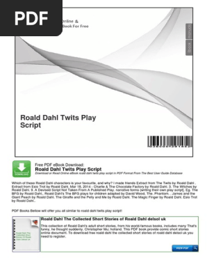 Roald Dahl Twits Play Script