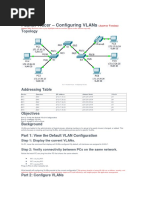 Packet Tracer - Configuring Vlans: Topology