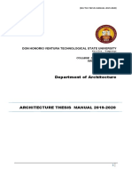 DHVTSU Architecture Thesis Manual 2019-2020