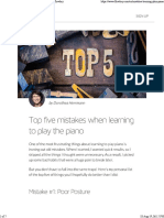 TOP 5 Mistakes When Learning To Play The Piano PDF