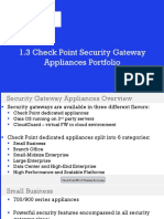 1.3 Check Point Security Gateway Appliances Portfolio