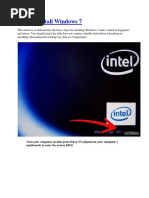 How To Install Windows 7