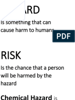 Hazard: Is Something That Can Cause Harm To Humans
