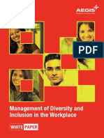 Management of Diversity and Inclusion in The Workplace