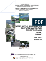 Water Suppy - Sewerage - Sanitation Master Plan 2005 - MWSS