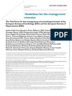 Hypertension esc guideline 2018