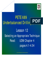 PETE 689 PETE 689 PETE 689 PETE 689 Underbalanced Drilling (UBD) Underbalanced Drilling (UBD)