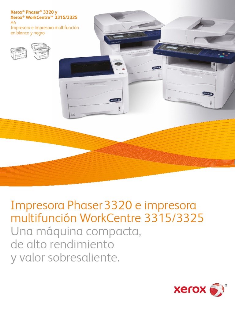 Brochure 3320,3315 y 3325 | PDF | Impresora (Computación) | Fax