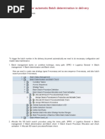 Configuration Steps For Automatic Batch Determination in Delivery