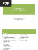 Gaming PC: Documentation and Presentation