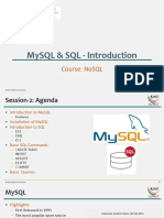 Mysql & SQL - Introduction: Course: Nosql