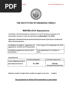 Amie Exam Scheme Pdf Materials Science Engineering