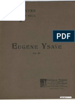 Ysaye Eugene Sonates Pour Violon Seul Complete Score