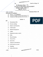 (WWW - Entrance-Exam - Net) - PTU B. Pharma 7th Sem.-Pharmaceutical Industrial Management Sample Paper 3 PDF