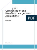 Employee Compensation and Benefits in Mergers and Acquisitions
