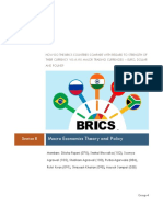 BRICS currencies weaker against major currencies