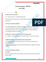 (BIF 401) Current Solved Papers.