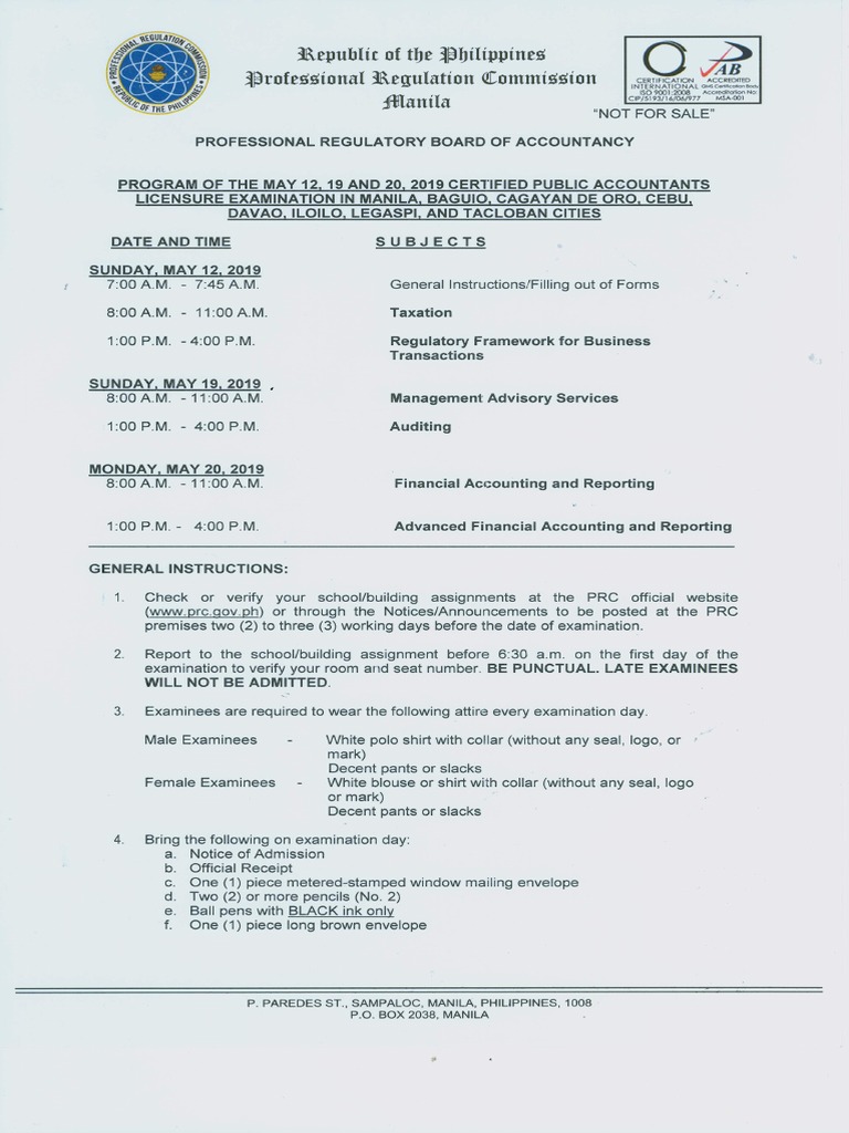 Cpa Syllabus