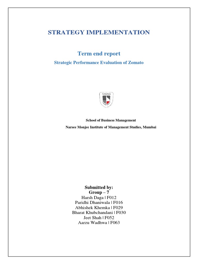 SI Group7 Zomato PDF Supply Chain Restaurants