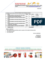 P. M. Enterprise: Estimate Quatation For Fire Hydrant and Spinkler System