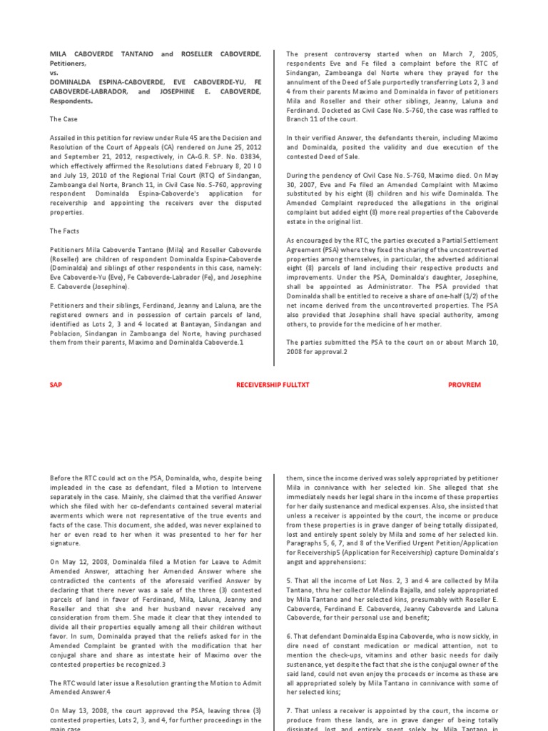 Receivership PDF Demurrer Receivership