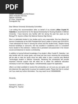 Recommendation Letter